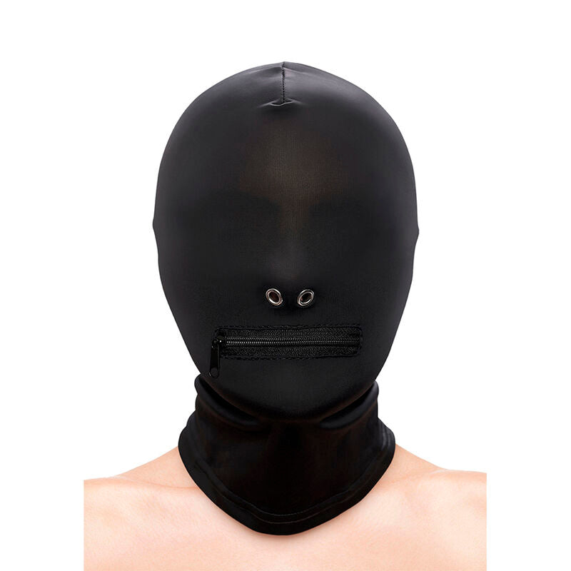 NS NOVELTIES - FETISH & FASHION CAGOULE FERMÉE À FERMETURE ÉCLAIR NYLON NOIR