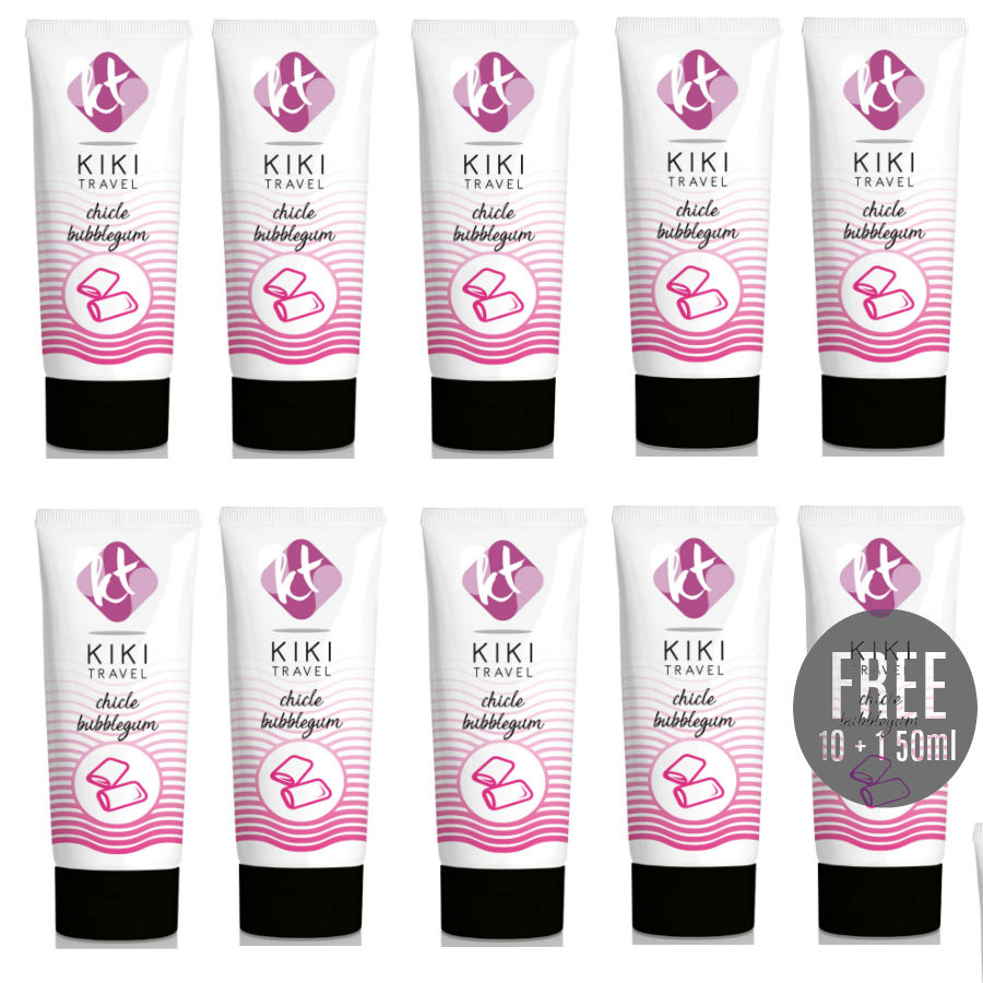 KIKÍ TRAVEL - LUBRIFIANT SAVEUR GOMME 50ML 10 + 1 OFFERT