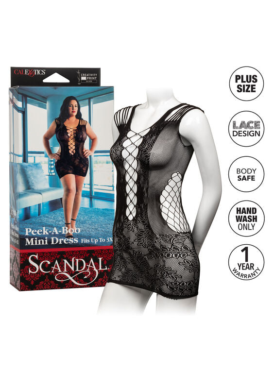 CALEXOTICS - ROBE PEEK-A-BOO MINI GRANDE TAILLE
