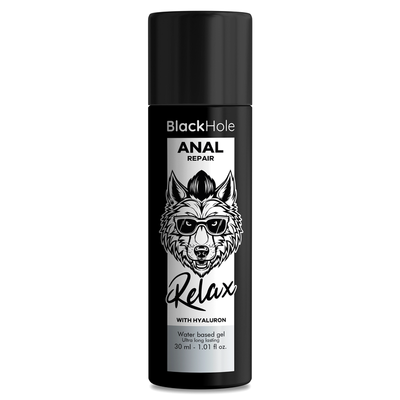 BLACK HOLE - RÉPARATION ANALE RELAX À BASE D'EAU AVEC HYALURON 30 ML
