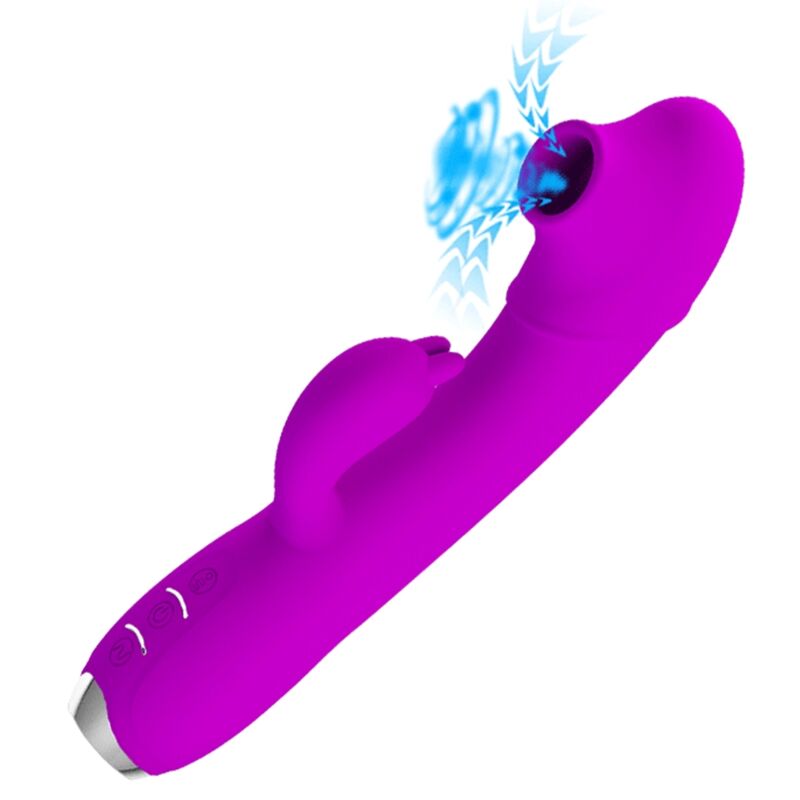 PRETTY LOVE - VIBRATEUR REGINA - ONDES STIMULANTES RECHARGEABLES VIOLET