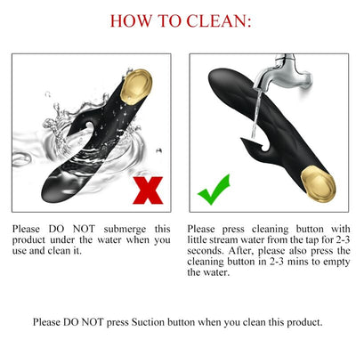 PRETTY LOVE - VIBRATEUR DE LUXE RECHARGEABLE NOIR PLAQUÉ OR