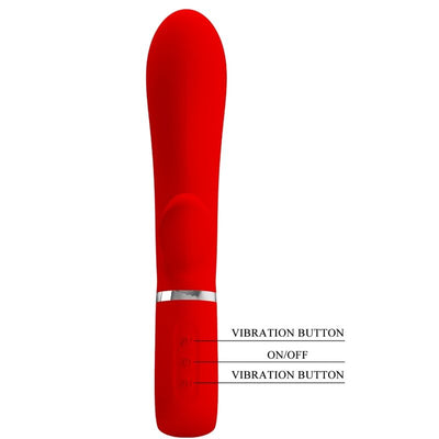 PRETTY LOVE - VIBRATEUR MULTIFONCTION G-SPOT THOMAS ROUGE