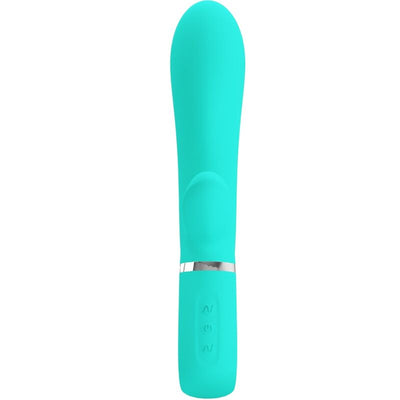 PRETTY LOVE - VIBRATEUR MULTIFONCTION G-SPOT THOMAS VERT AQUA
