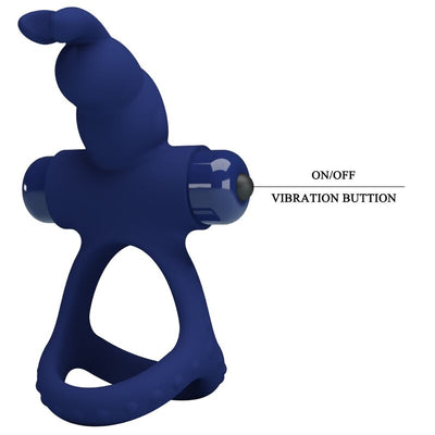 PRETTY LOVE - LUCHITO DOUBLE ANNEAU VIBRANT LAPIN BLEU