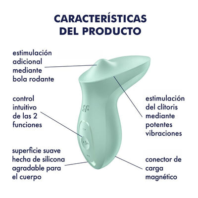 SATISFYER - VIBRATEUR EXCITERRR À POSER SUR LE CLITORIS MENTHE