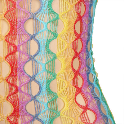 SUBBLIME - 952365 ROBE RÉSEILLE ÉPAULES NUES ARC-EN-CIEL TAILLE UNIQUE