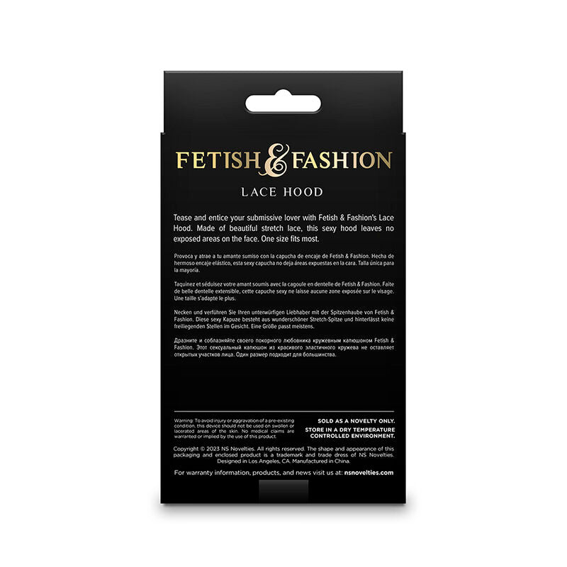 NS NOVELTIES - FETISH & FASHION CAPUCHE EN DENTELLE NOIRE