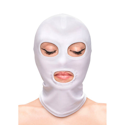 NS NOVELTIES - FETISH & FASHION CAGOULE YEUX ET BOUCHE NYLON BLANC