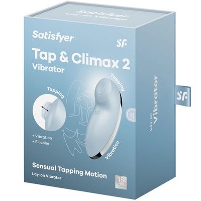SATISFYER - TAP & CLIMAX 2 VIBRATEUR & STIMULATEUR BLEU