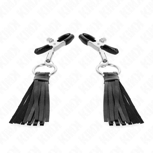 KINK - PINCES À TÉLÉMONS À PAMPONS EN CUIRETTE 6 CM