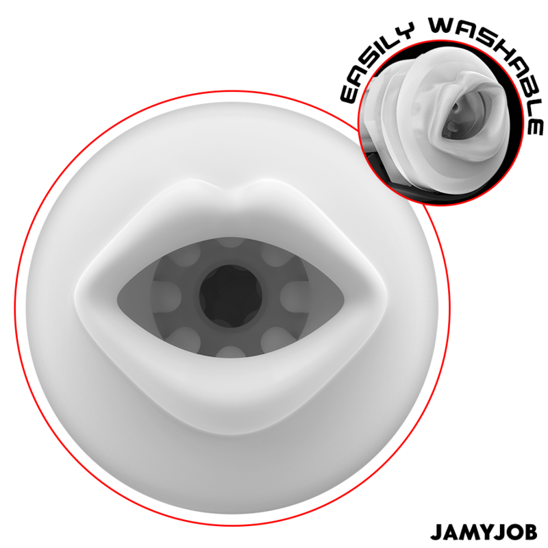 JAMYJOB - MASTURBATEUR BUCCAL AUTOMATIQUE BLAZE 5 MODES ONDES STIMULANTES ET VIBRATIONS