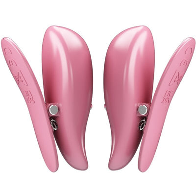 PRETTY LOVE - PINCES À TÉTONS CAILEY 10 VIBRATIONS TÉLÉCOMMANDE ROSE