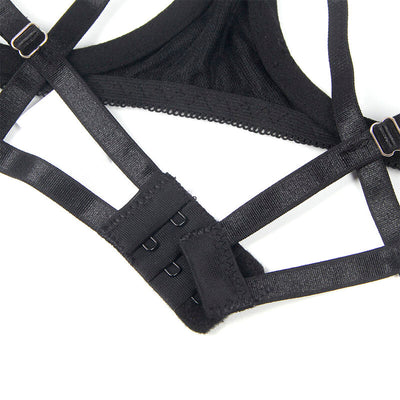 SUBBLIME - 955205 ENSEMBLE SOUTIEN-GORGE AVEC NŒUD NOIR RÉGLABLE L/XL