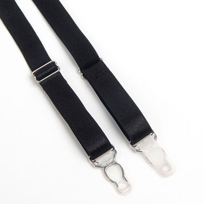 SUBBLIME - 955243 ENSEMBLE SOUTIEN-GORGE BONDAGE NOIR AVEC JARRETELLE L/XL
