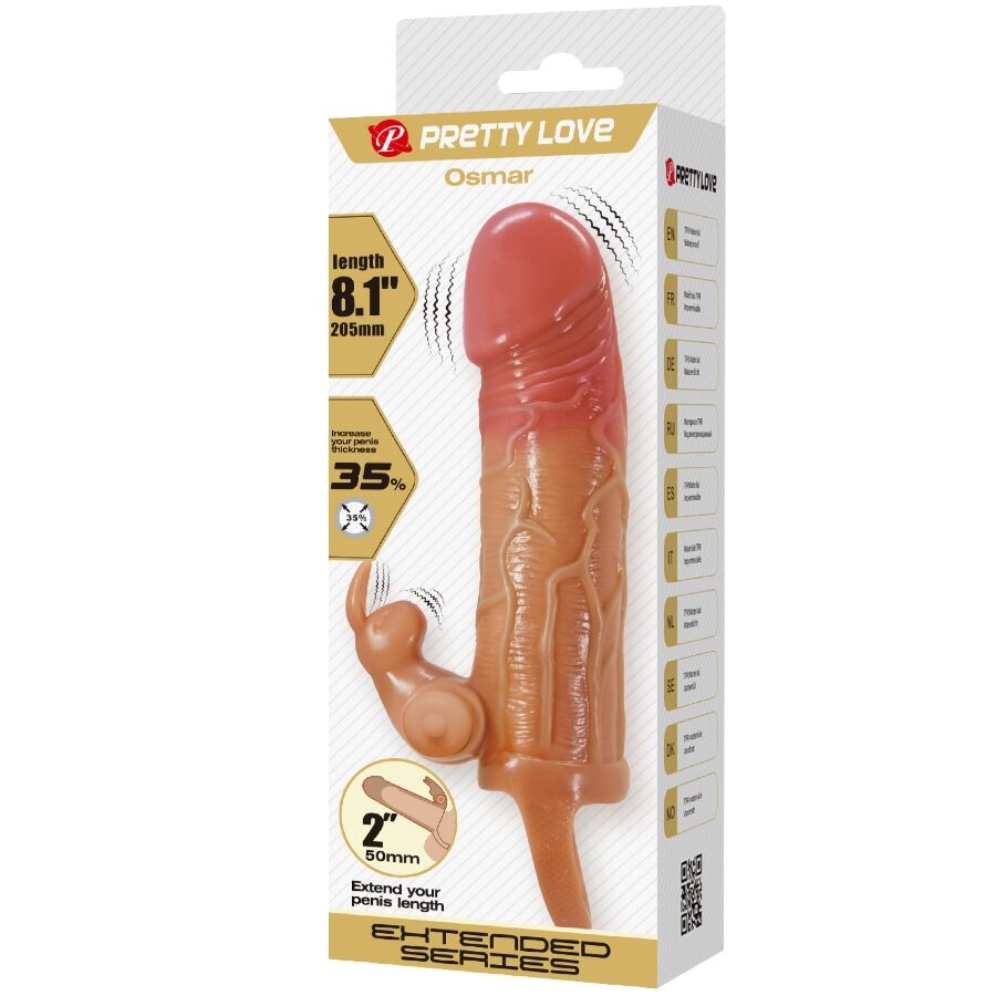 PRETTY LOVE - OSMAR MANCHON PÉNIS + STIMULATEUR DE CLITORIS VIBRANT