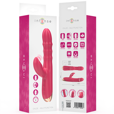 INTENSE - CHLOE VIBRATEUR MULTIFONCTION 3 EN 1 ROUGE