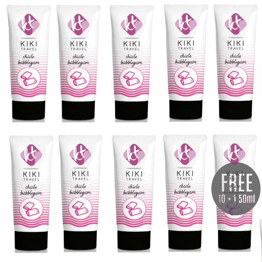 KIKÍ TRAVEL - LUBRIFIANT SAVEUR GOMME 50ML 10 + 1 OFFERT