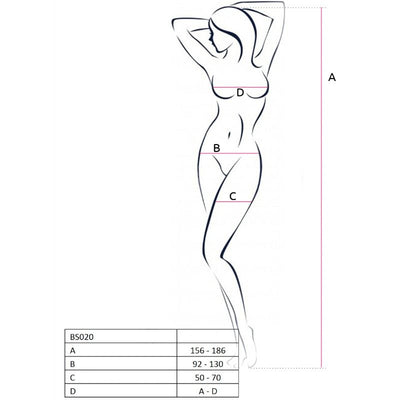 PASSION - FEMME BS020 BODYSTOCKING BLANC TAILLE UNIQUE