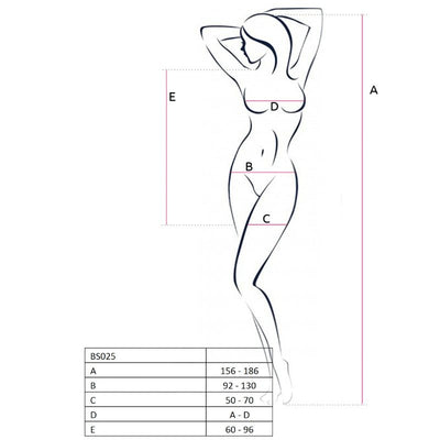 PASSION - FEMME BS025 BODYSTOCKING NOIR STYLE ROBE TAILLE UNIQUE