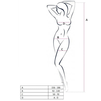 PASSION - FEMME BS057 BODYSTOCKING BLANC TAILLE UNIQUE