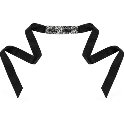 COQUETTE CHIC DESIRE - MASQUE EN DENTELLE NOIRE AVEC RUBAN